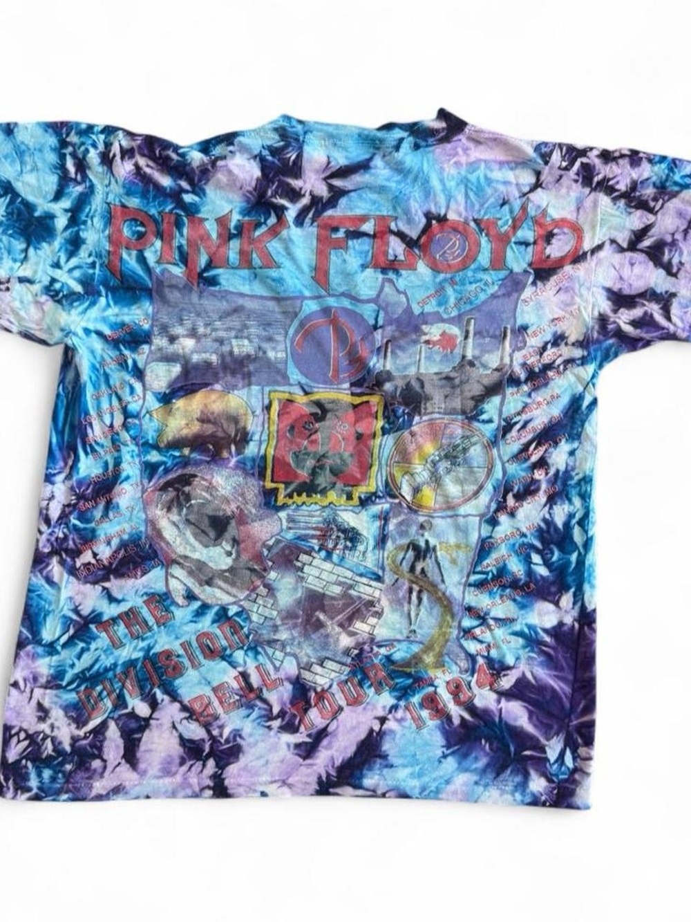 Pink Floyd The Division Bell Tour 1994 Tie-Dye Shirt - Picture 2 of 7